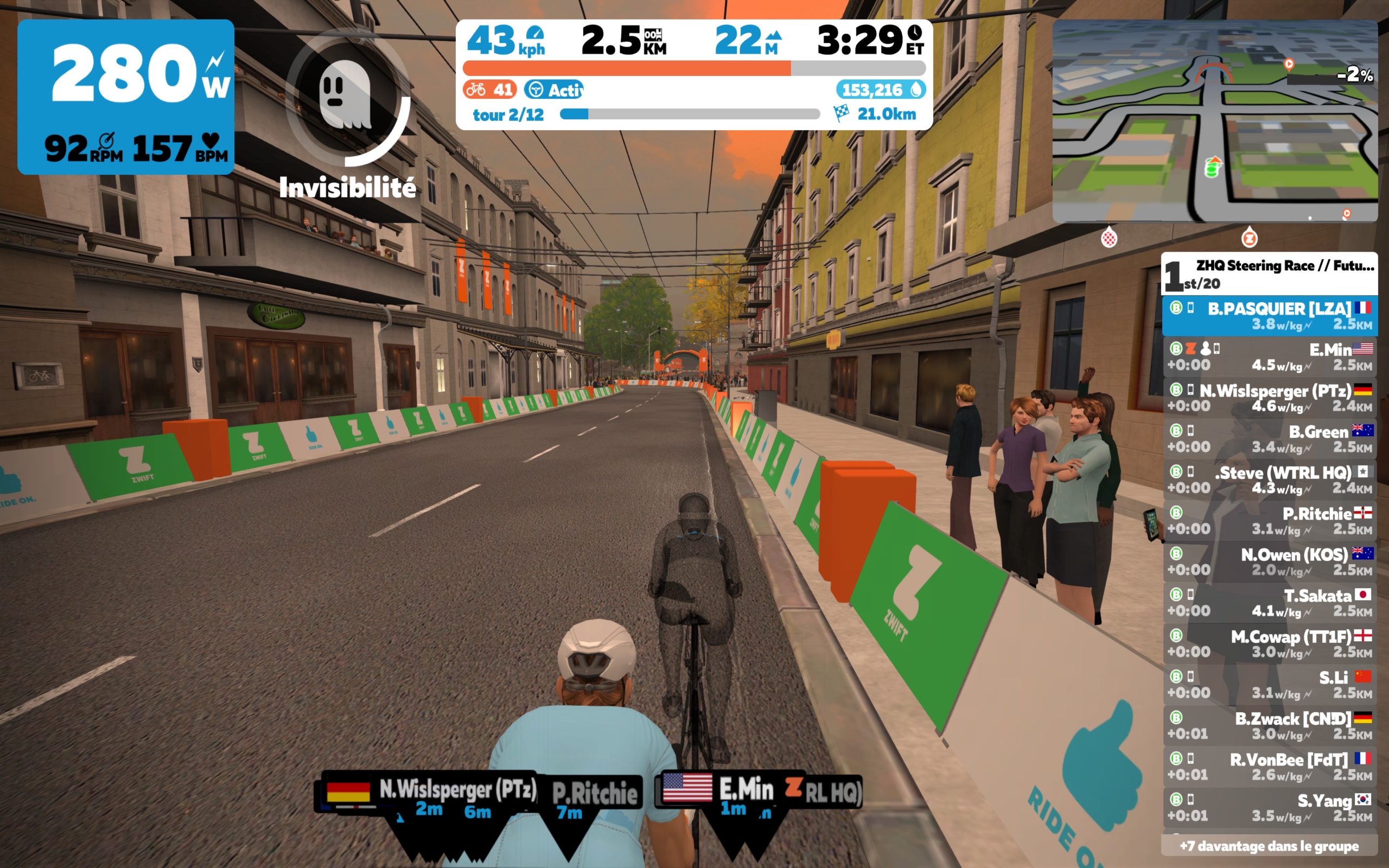 zwift ghost Eric Min