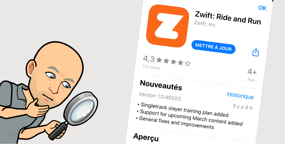 Zwift – mise à jour mars 2020