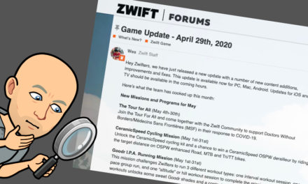 Zwift – Mise a jour Mai 2020