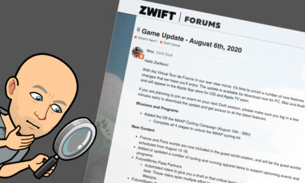 Zwift – La Mise à Jour d’Aout 2020