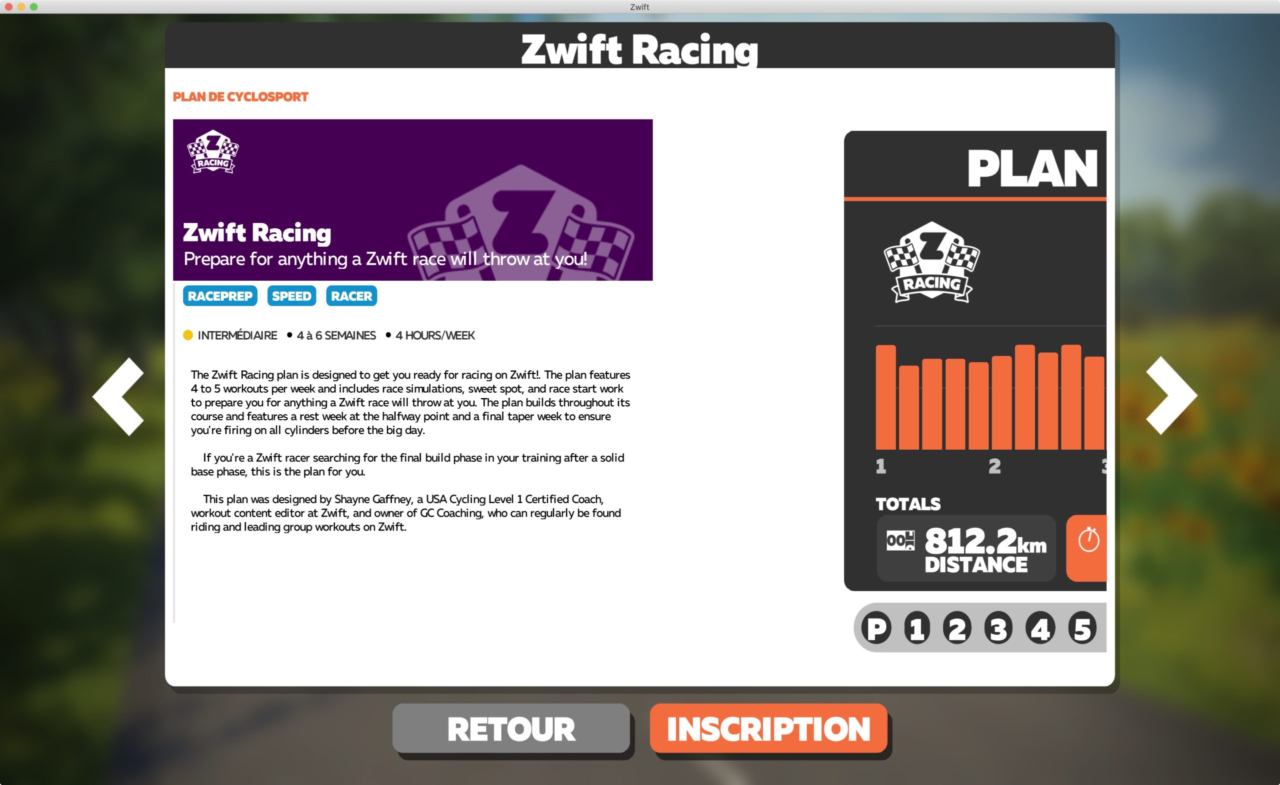 zwift plan entrainement Zwift Racing