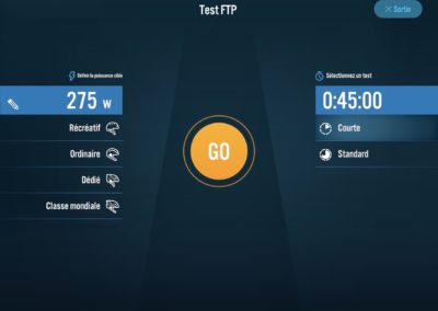 Réglages test FTP